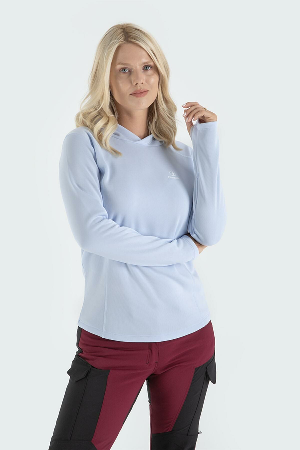 Climbolic Jade Kapüşonlu Polar Sweat Mavi - L