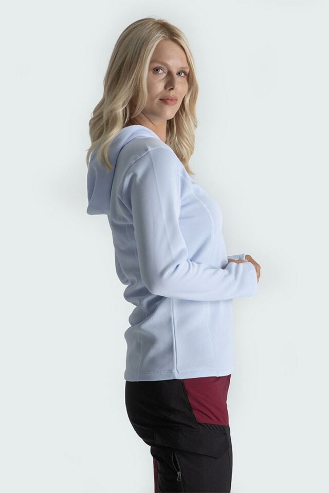 Climbolic Jade Kapüşonlu Polar Sweat Mavi - L