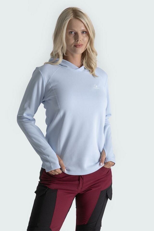 Climbolic Jade Kapüşonlu Polar Sweat Mavi - L