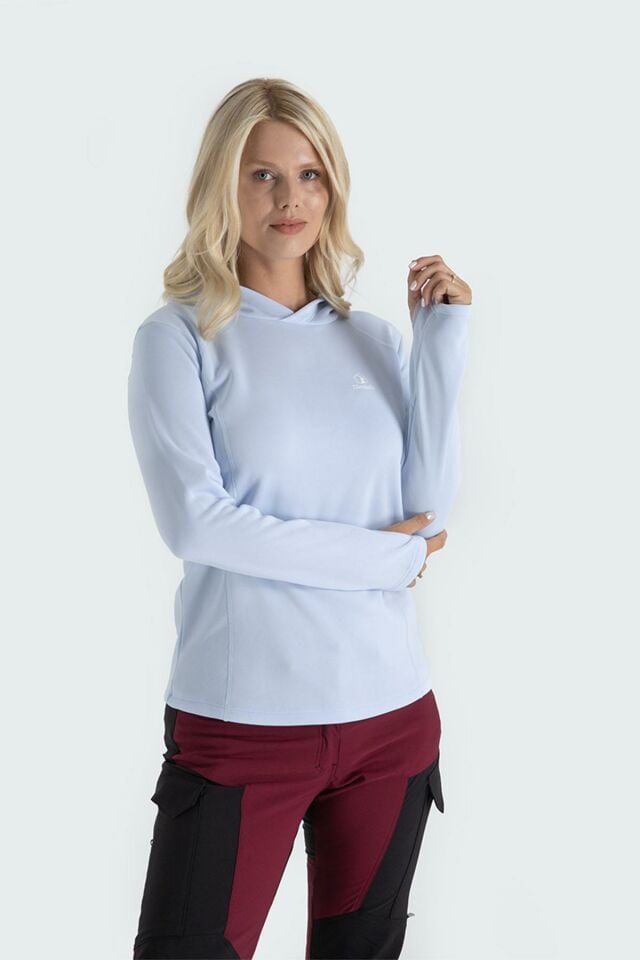 Climbolic Jade Kapüşonlu Polar Sweat Mavi - L