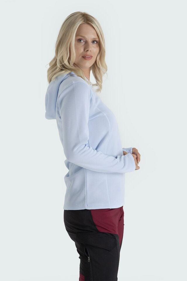 Climbolic Jade Kapüşonlu Polar Sweat Mavi - L