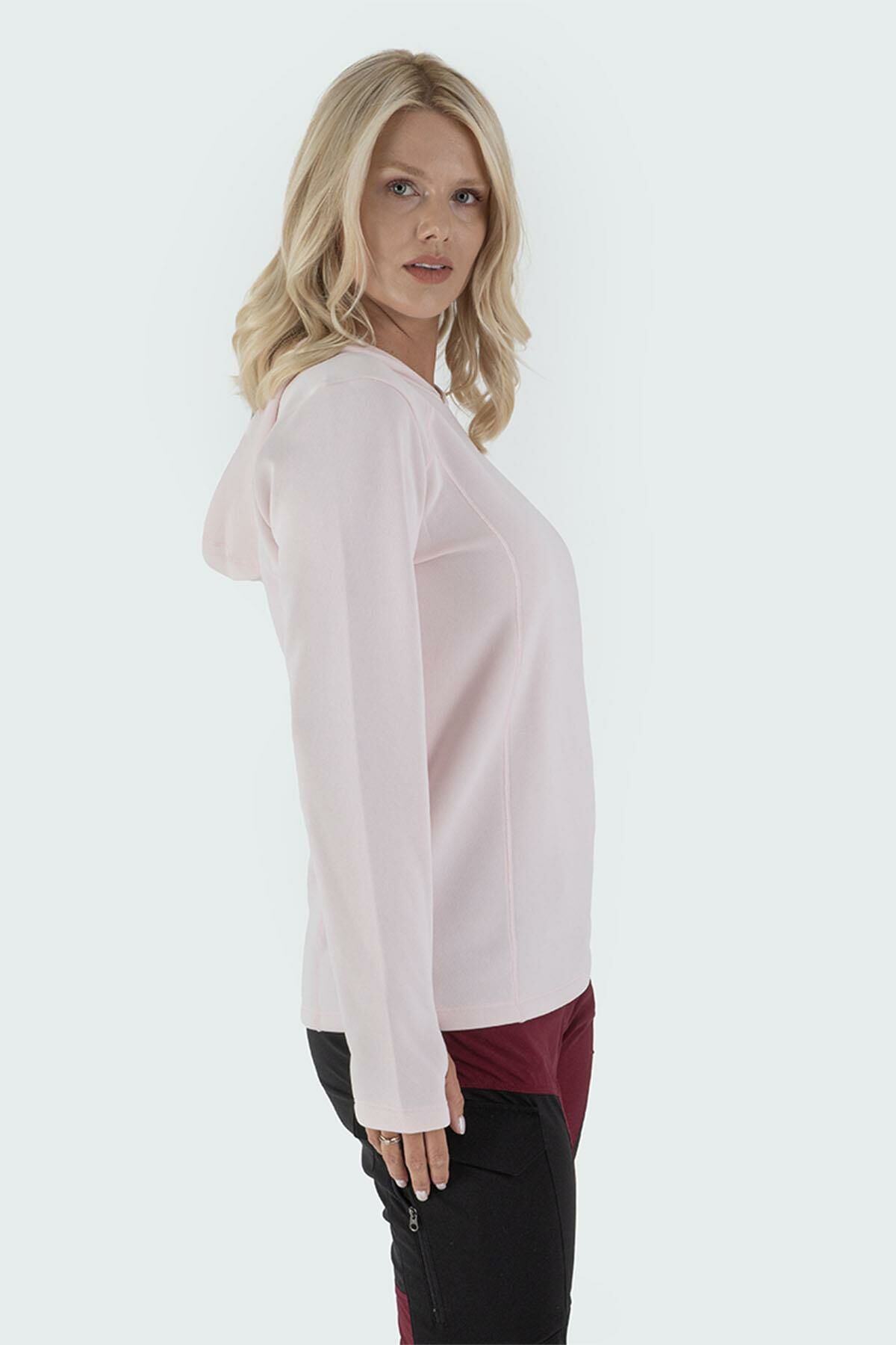 Climbolic Jade Kapüşonlu Polar Sweat Pembe - 2XL