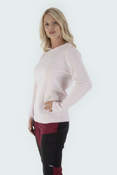 Climbolic Jade Kapüşonlu Polar Sweat Pembe - 2XL