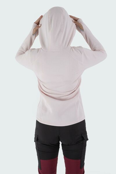 Climbolic Jade Kapüşonlu Polar Sweat Pembe - 2XL