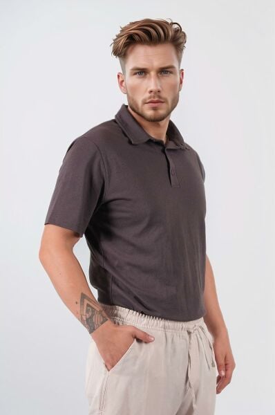 Climbolic Polo Yaka Erkek T-Shirt Füme - XL