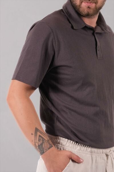 Climbolic Polo Yaka Erkek T-Shirt Füme - XL