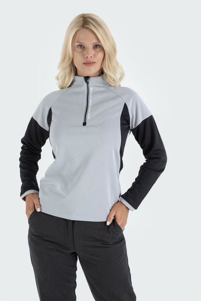 Climbolic Onyx Outdoor Polar Sweat Açık Gri Siyah - XL
