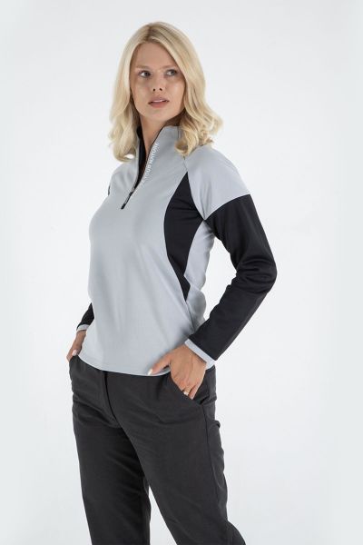 Climbolic Onyx Outdoor Polar Sweat Açık Gri Siyah - XL
