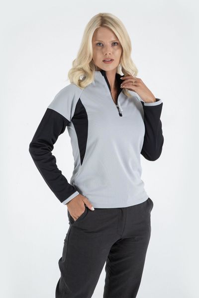 Climbolic Onyx Outdoor Polar Sweat Açık Gri Siyah - XL