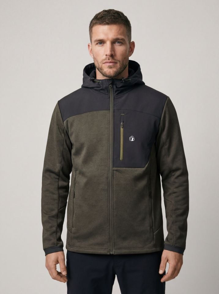 Climbolic Apex Outdoor Kapüşonlu Polar Haki - S