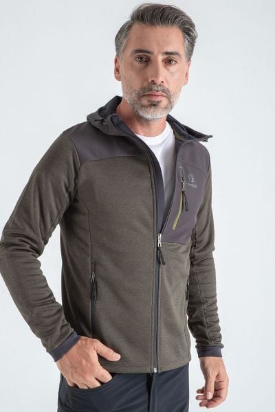 Climbolic Apex Outdoor Kapüşonlu Polar Haki - XL