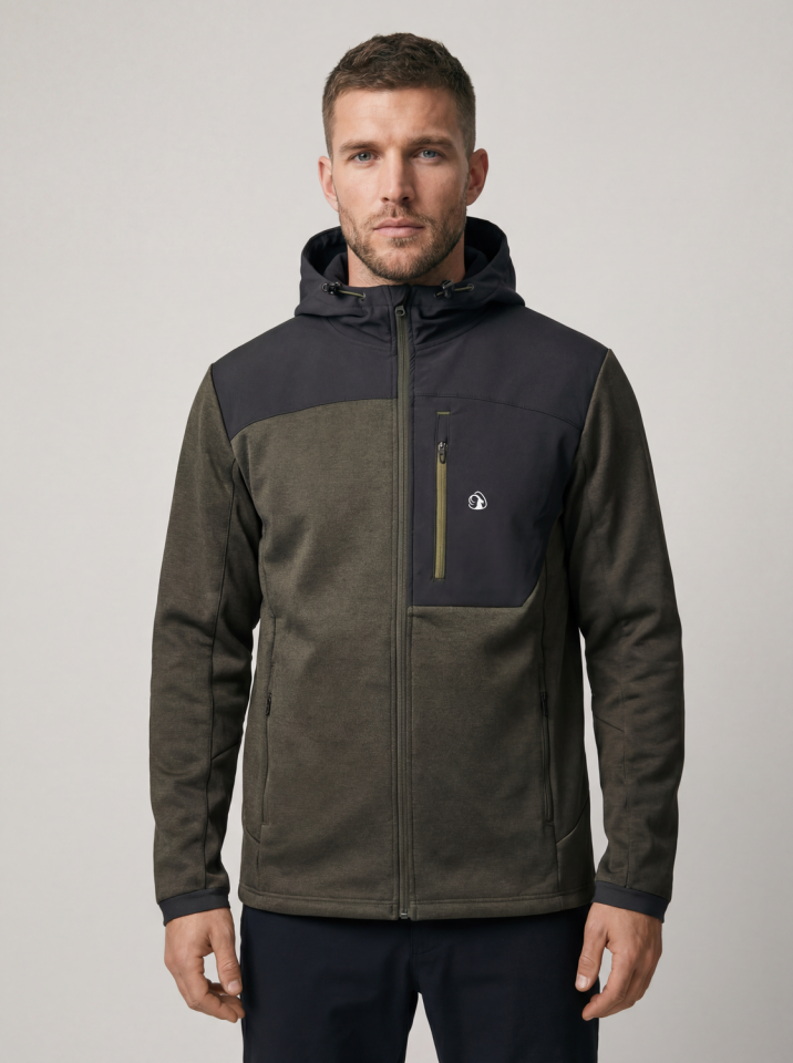 Climbolic Apex Outdoor Kapüşonlu Polar Haki - XL