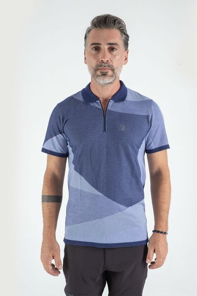 Climbolic Efes Polo Yaka T-Shirt Mavi Desenli - S