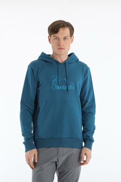 Climbolic Bronze Kapüşonlu Unisex Sweatshirt Petrol - M