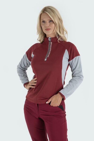 Climbolic Onyx Outdoor Polar Sweat Bordo Açık Gri - M