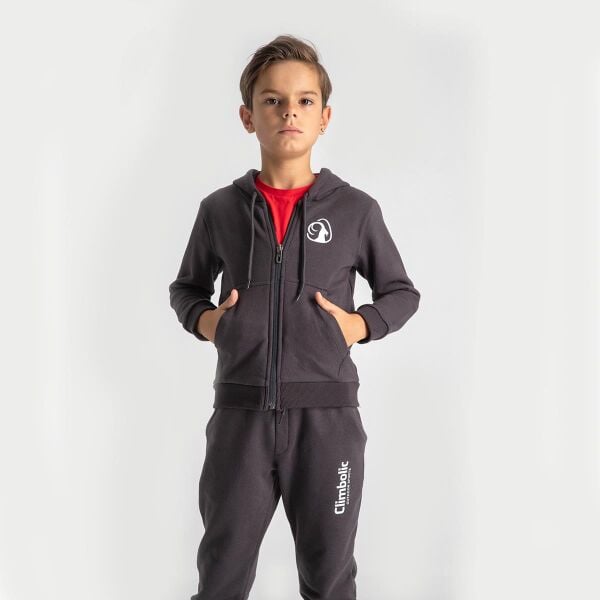 Climbolic Talc Kapüşonlu Çocuk Sweat Antrasit - 10 YAŞ
