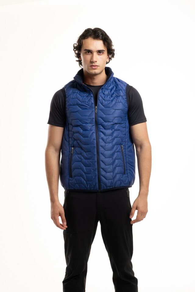 Climbolic 5253 Kapitone Erkek Yelek Kırmızı/İndigo - XL