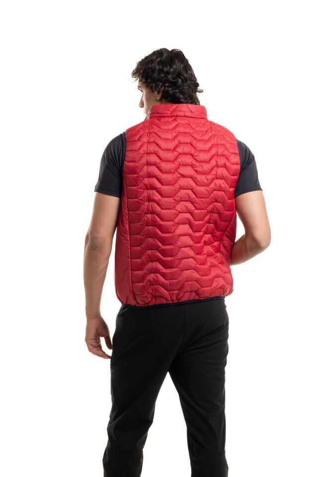 Climbolic 5253 Kapitone Erkek Yelek Kırmızı/İndigo - XL