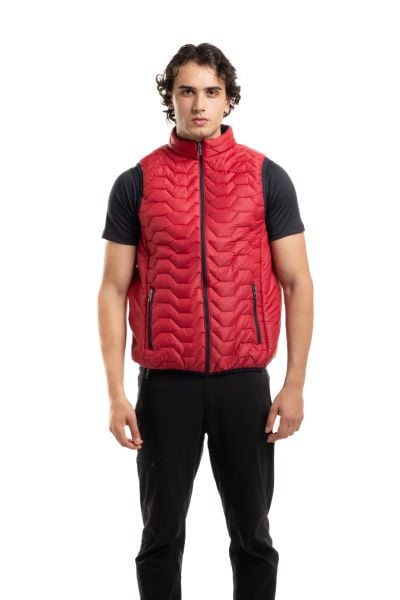 Climbolic 5253 Kapitone Erkek Yelek Kırmızı/İndigo - XL