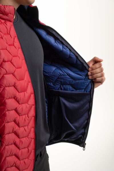 Climbolic 5253 Kapitone Erkek Yelek Kırmızı/İndigo - XL