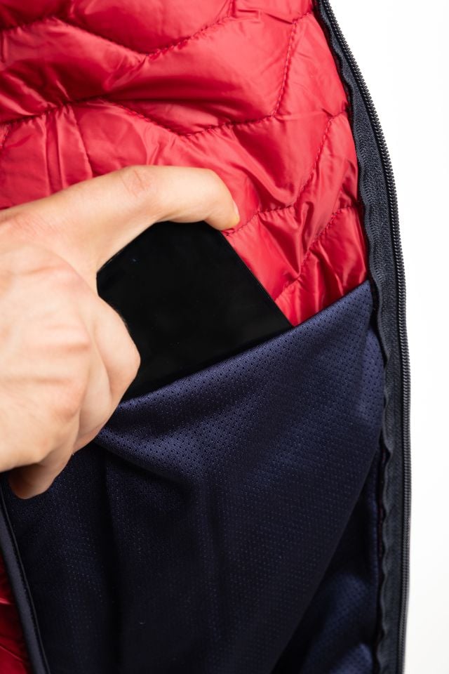 Climbolic 5253 Kapitone Erkek Yelek Kırmızı/İndigo - XL