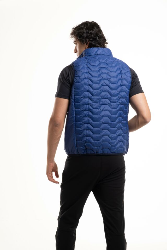 Climbolic 5253 Kapitone Erkek Yelek İndigo/Kırmızı - M