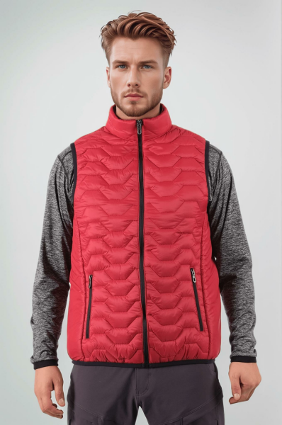 Climbolic 5253 Kapitone Erkek Yelek İndigo/Kırmızı - XL