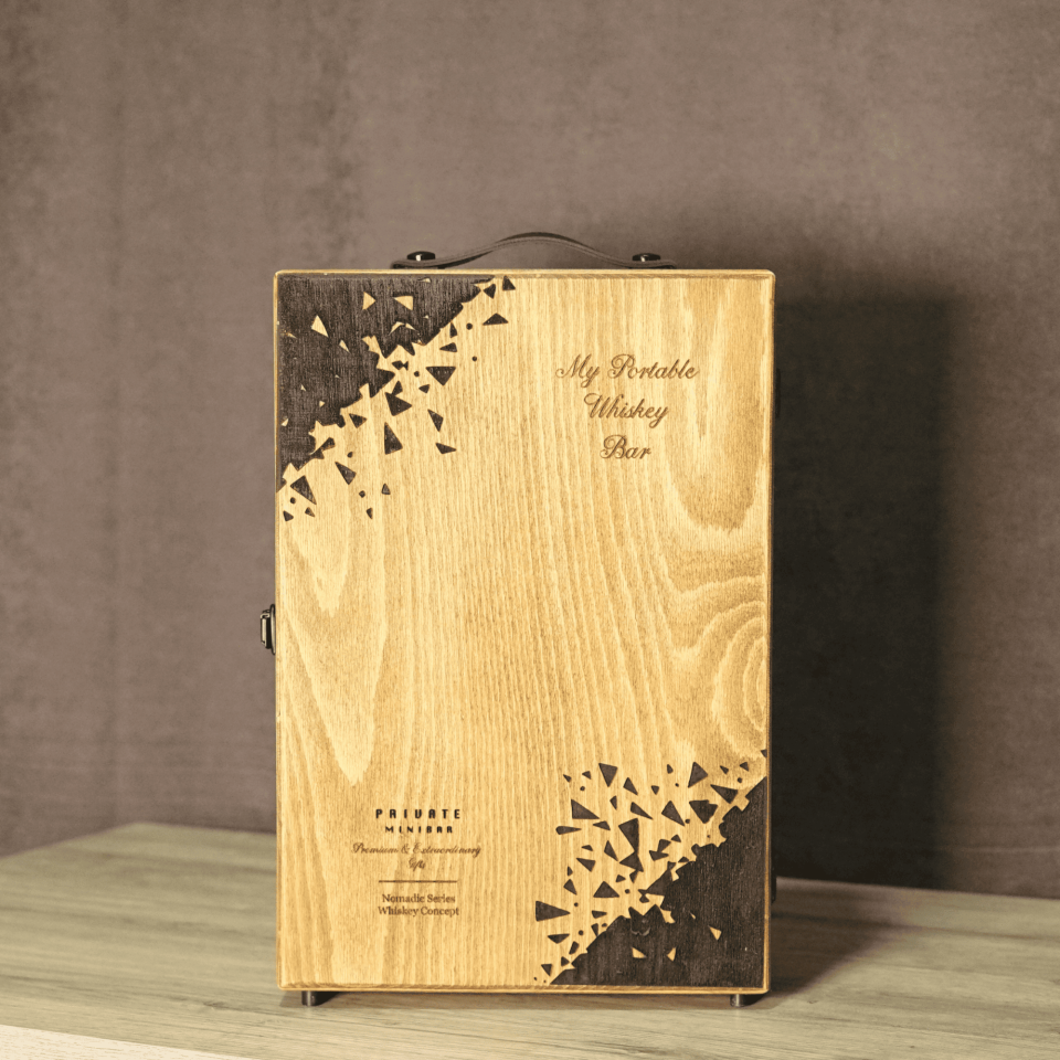 Nomadic Series, Whiskey Concept, Wooden Design, Gifts For Bourbon Lovers, Personalized Gift Box
