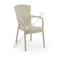 Royal PP Rattan Desenli Plastik Sandalye