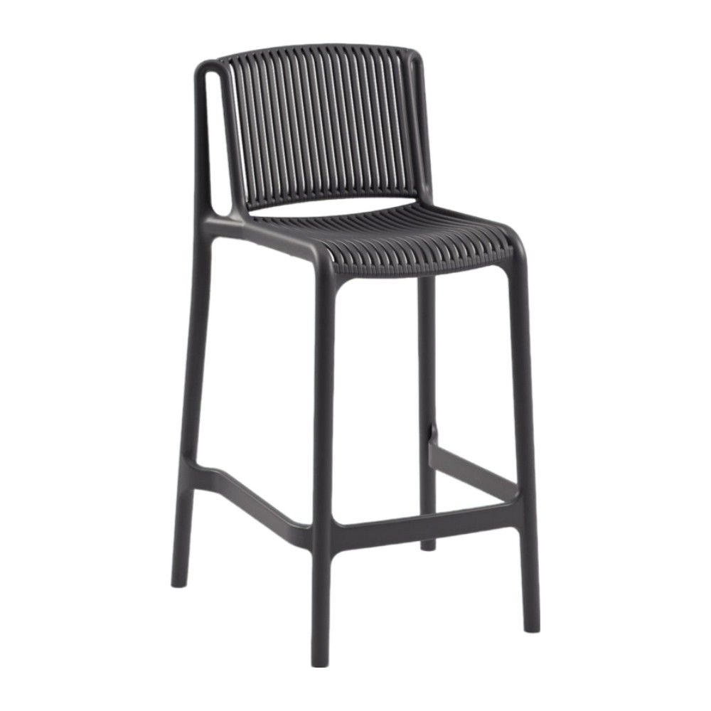 Buton PP Plastik Bar Sandalyesi 65 cm - Antrasit
