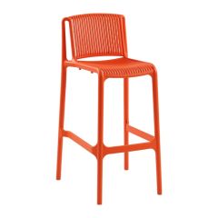 Buton PP Plastik Bar Sandalyesi 75 cm - Turuncu