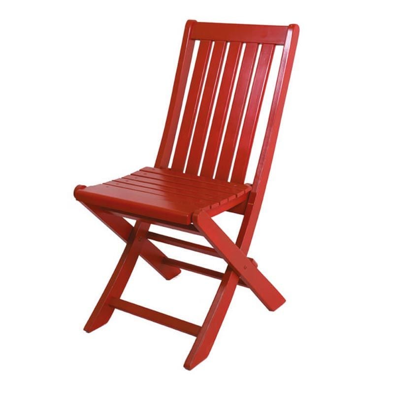 Aden Kırmızı Katlanabilir Ahşap Sandalye