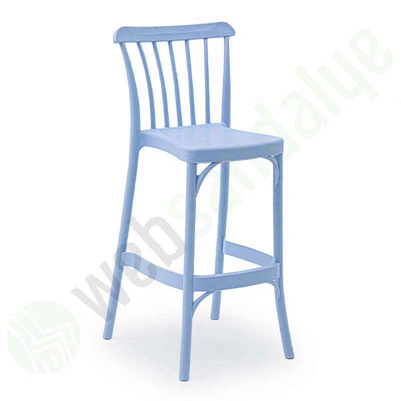 Lowell Bar Sandalyesi 75 cm Açık Mavi