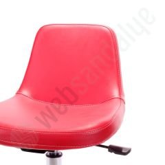 Mini Candy Krom Yıldız Ayaklı Bar Sandalyesi Kırmızı