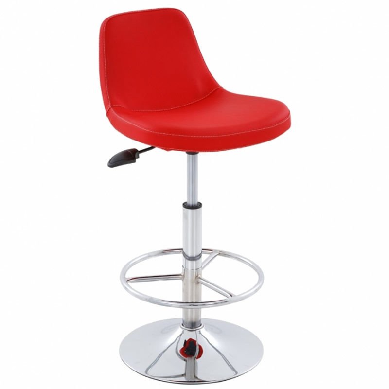 Mini Candy Tepsi Ayaklı Bar Sandalyesi Kırmızı