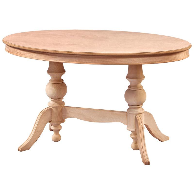 Fedes 150'lık Oval Ham Ahşap Masa