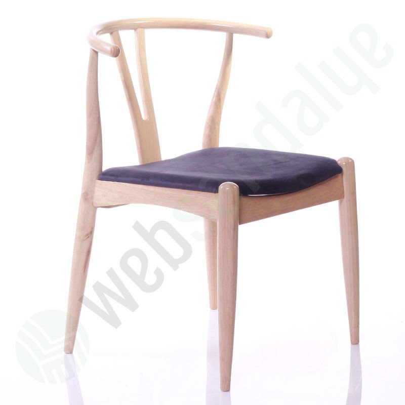 Abarko Natural Cilalı Ahşap Sandalye Siyah