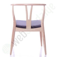 Abarko Natural Cilalı Ahşap Sandalye Siyah