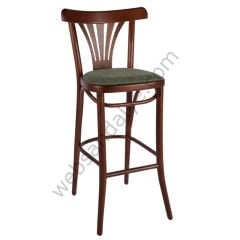 Grovo Döşemeli Thonet Ahşap Bar Sandalyesi