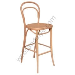 Kapi Thonet Ahşap Bar Sandalyesi Natural