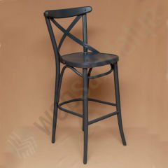 Aks Thonet Ahşap Bar Sandalyesi Antrasit