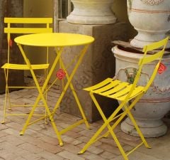 Side Katlanır Ferforje Masa Sandalye Seti