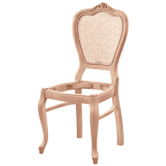 Tilburg Klasik Hasırlı Oymalı Ahşap Sandalye