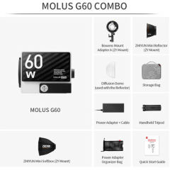Zhiyun MOLUS G60 Combo 60W Taşınabilir Işık
