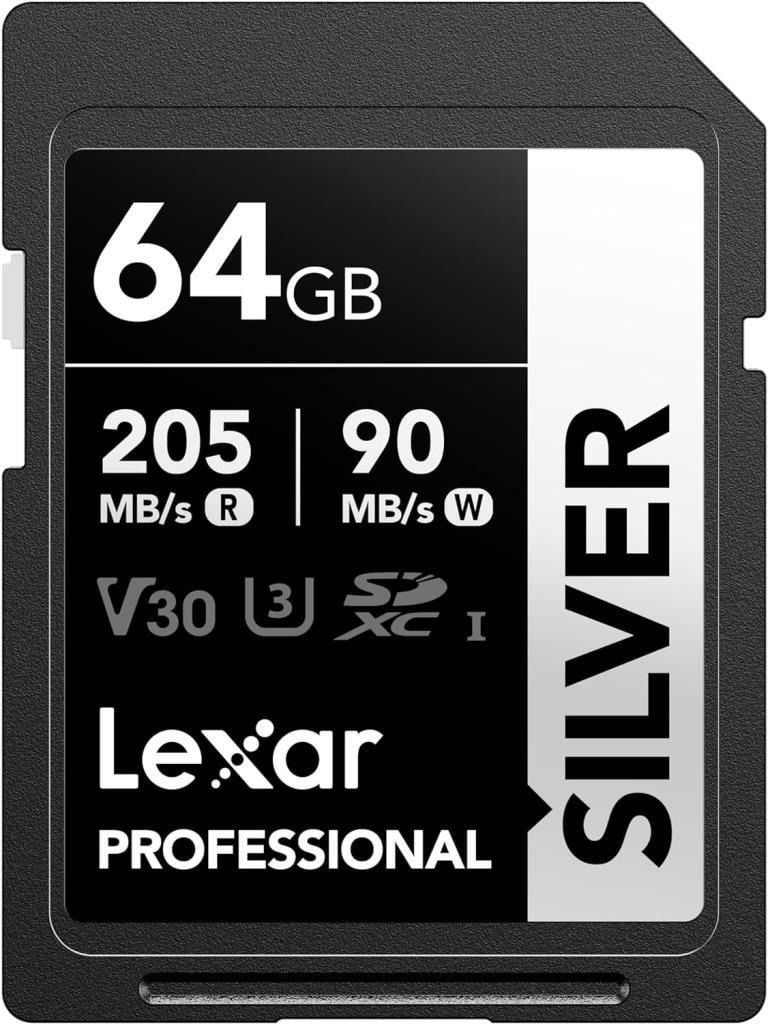 Lexar Professional 64GB 205 MB/s Silver Plus SD Hafıza Kartı