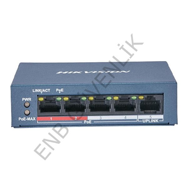 Hıkvısıon Ds 3E0105P E/M B 4 Port Poe 1 Port Uplınk 10/100 Swıtch