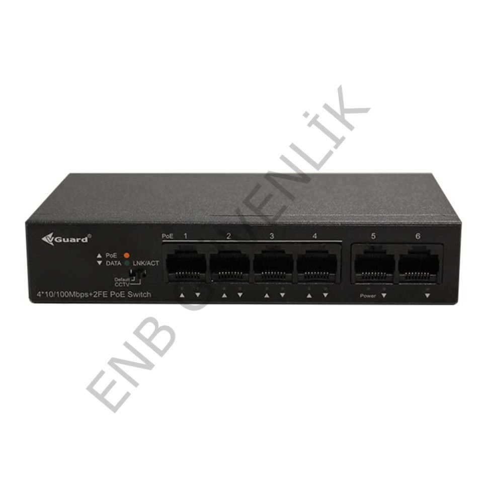 VGuard VG-SW1004P-60 PoE Yönetilemez Switch