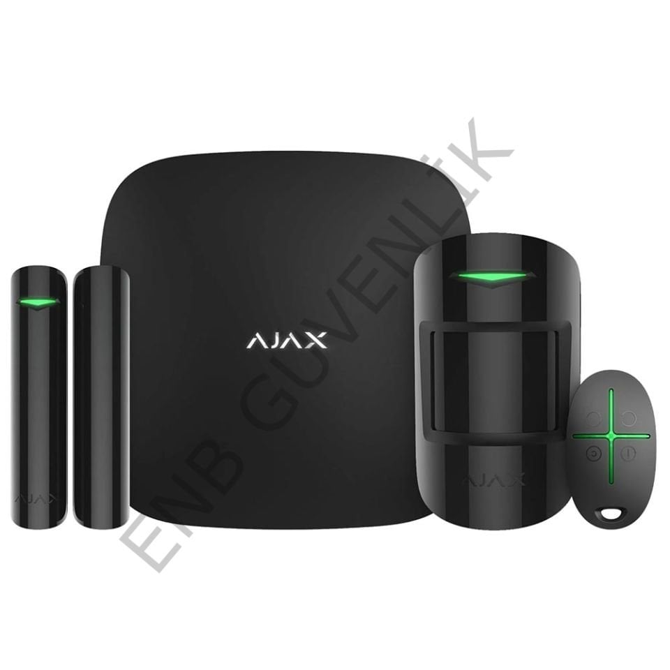 Ajax Hubkit Plus Kablosuz Alarm Seti Wifi / StarterKit Plus Seti Siyah