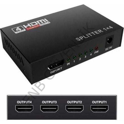 4 Port  HDMI Splitter 1x4