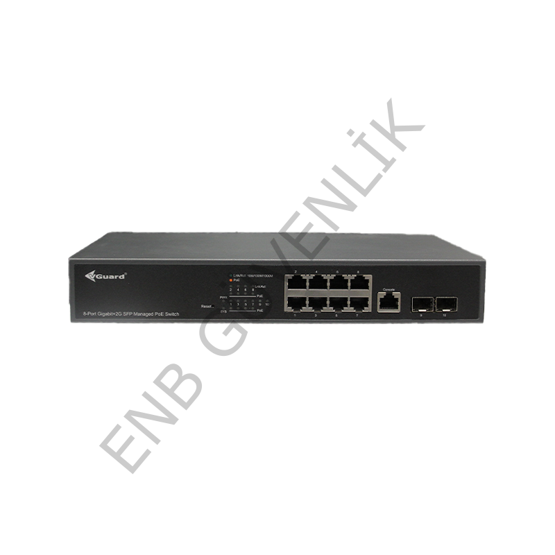 VGuard VG-SW2008PM-140 8 Port Yönetilebilir PoE Switch